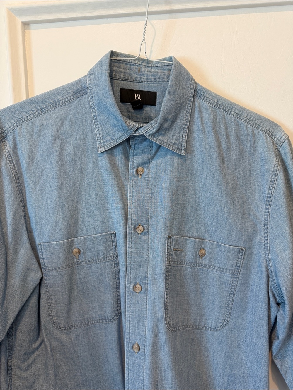 Banana Republic Light chambray Denim Button-Down Shirt